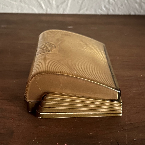 💫✨BULOVA Authentic Gold Art Deco Luxury Watch Compact Case Jewelry Box💫✨ - Picture 8 of 10